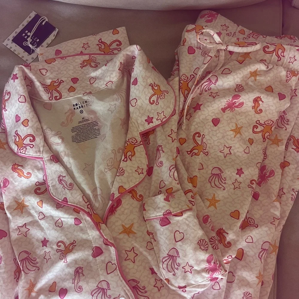 ROLLER RABBIT X TARGET SEA LIFE PAJAMA SET MEDIUM NWT - Picture 3 of 5